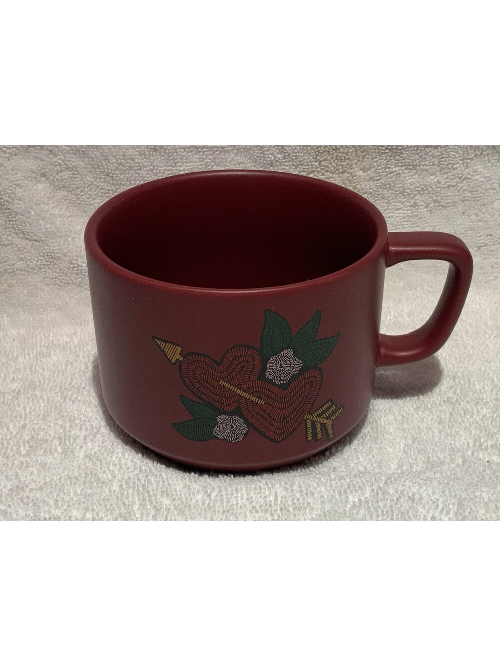 Starbucks 4”D Coffee Company Ceramic 2018 Red Heart & Arrow 12 oz. Mug